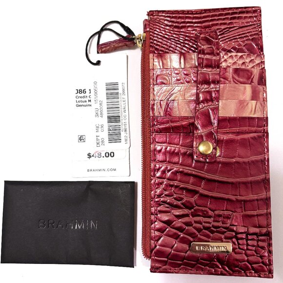 Brahmin Lotus Melbourne Credit Card Wallet - Picture 1 of 2